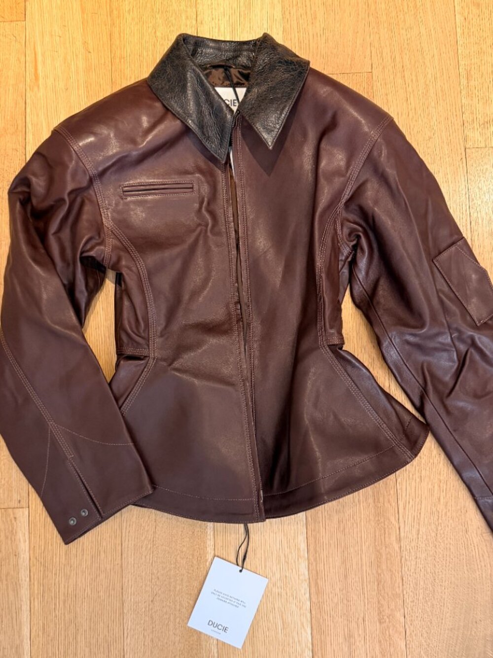 NWT $1300 Ducie Bernadette Leather Jacket - Picture 5 of 7